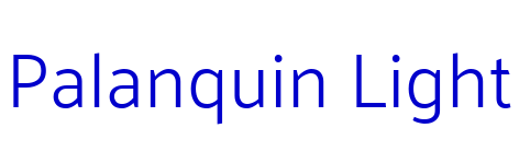 Palanquin Light шрифт